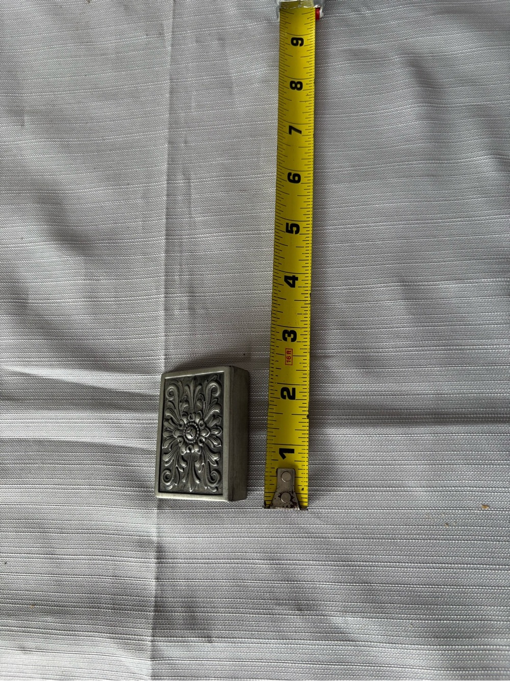 Men's Silver Ornate Floral Money Clip - Picture 8 of 9